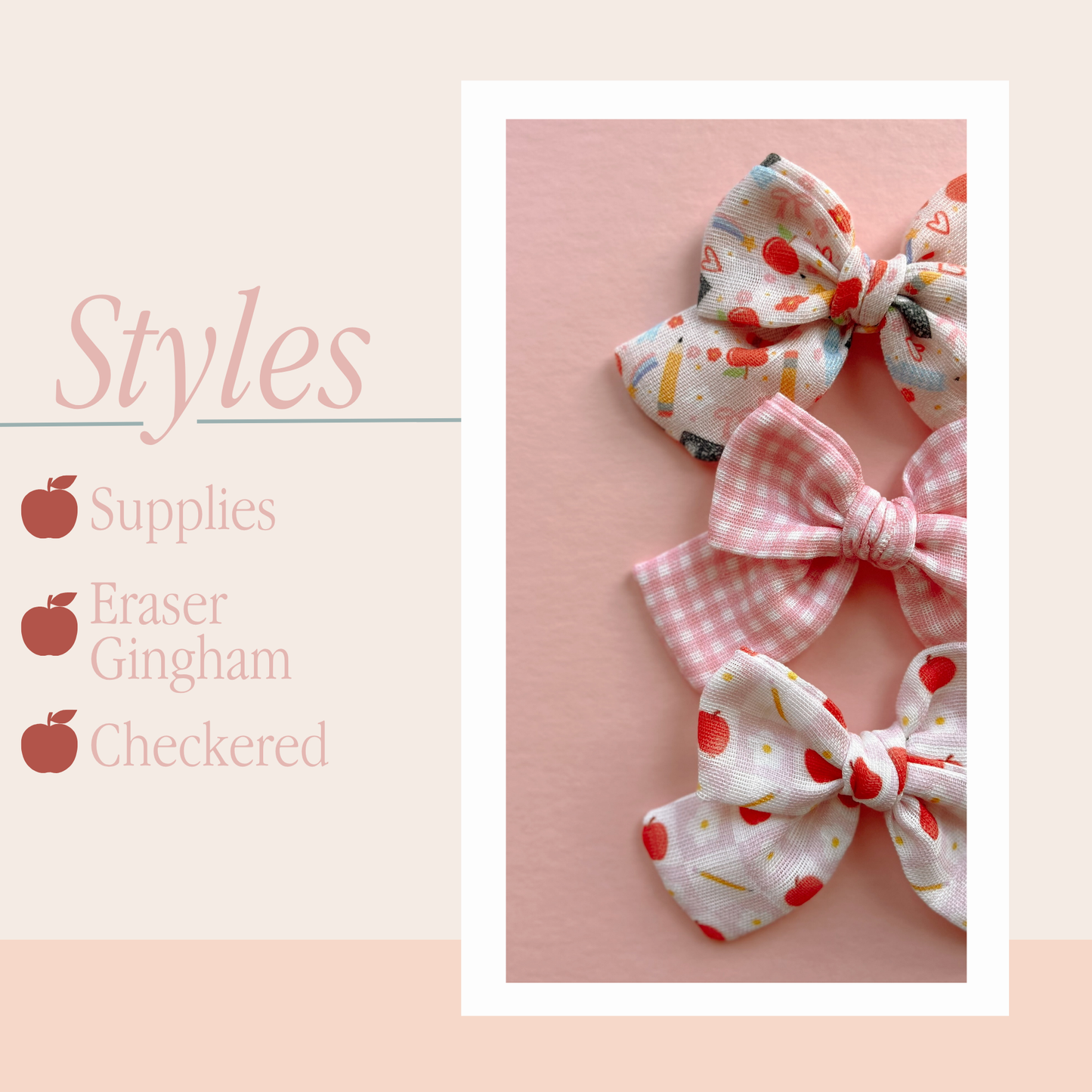 Pink School Days Bow Collection
