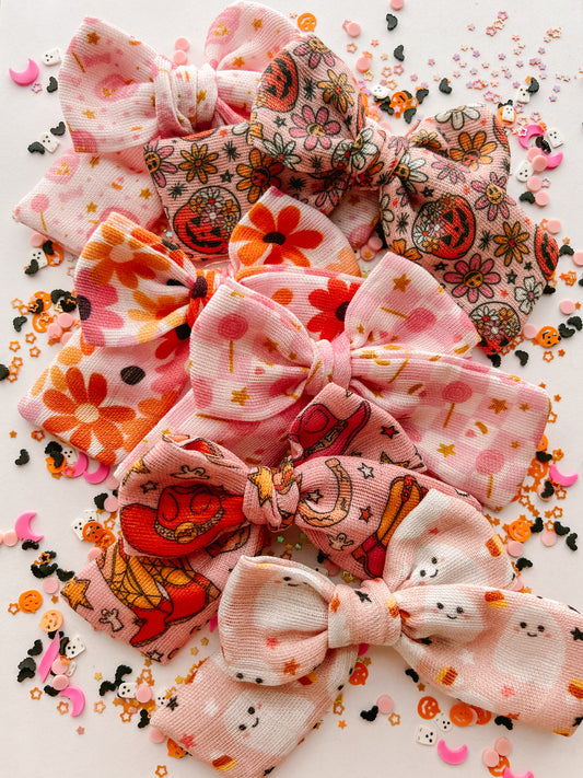 Pink Halloween Bow Collection