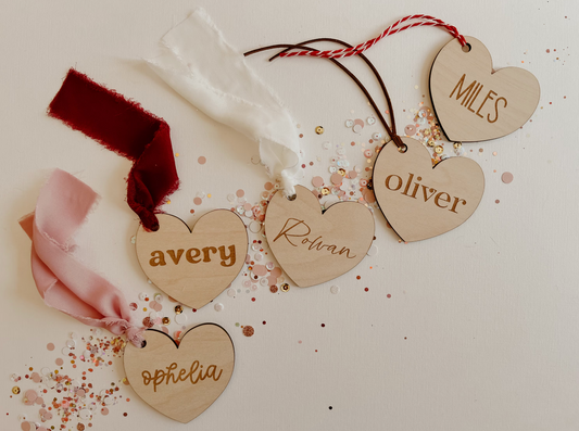 Wood Valentine's Tags