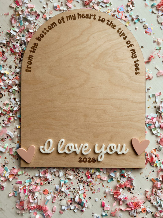 Valentine's Baby Footprint Sign